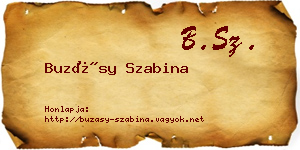 Buzásy Szabina névjegykártya