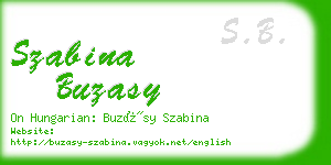 szabina buzasy business card